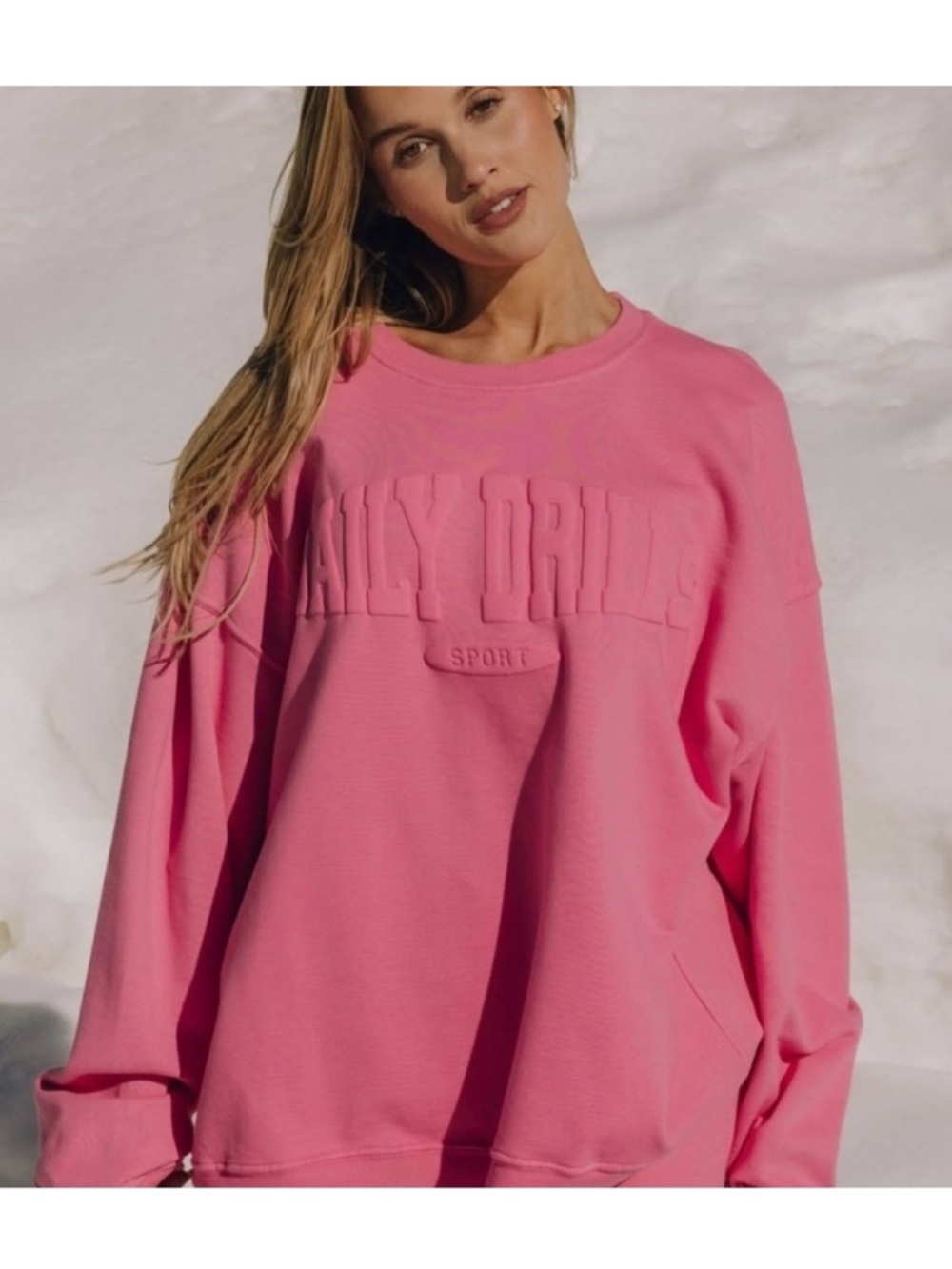 Daily Dills Pink Puff Oversized Sweatshirt XS/S